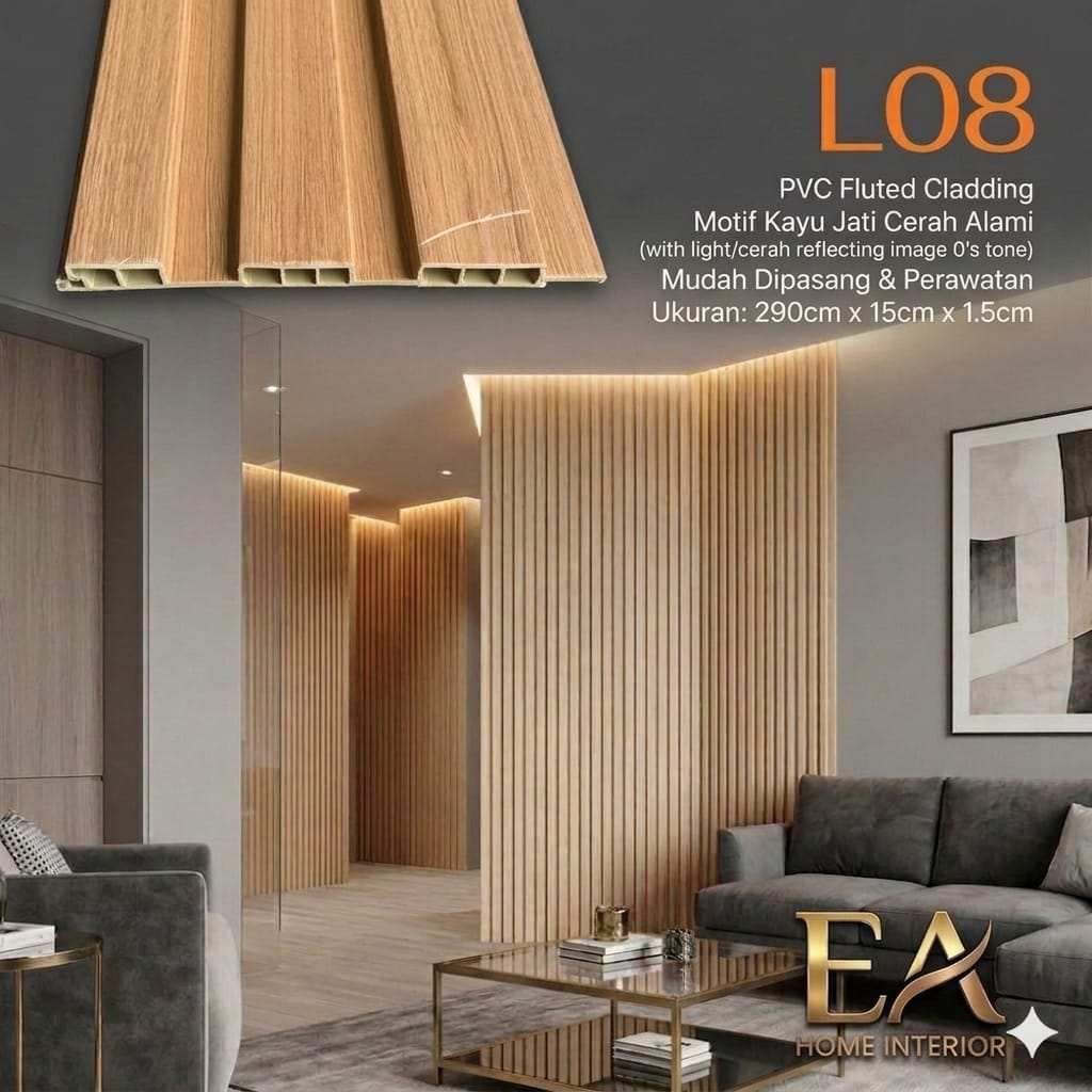 Wall Panel Premium L08 - Jati Cerah Alami